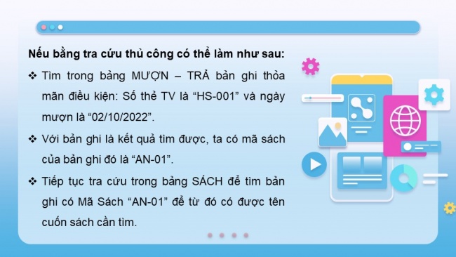 Soạn giáo án điện tử khoa học máy tính 11 Cánh diều Chủ đề F bài 6: Truy vấn trong CSDL quan hệ