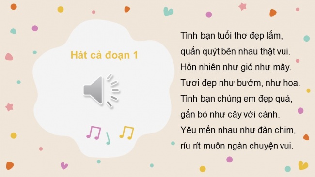 Soạn giáo án điện tử âm nhạc 4 KNTT Tiết 23: Hát: Tình bạn tuổi thơ