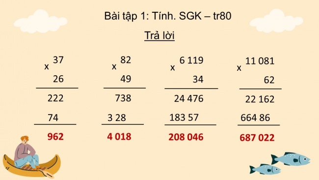 Soạn giáo án điện tử toán 4 cánh diều Bài 33. Luyện tập