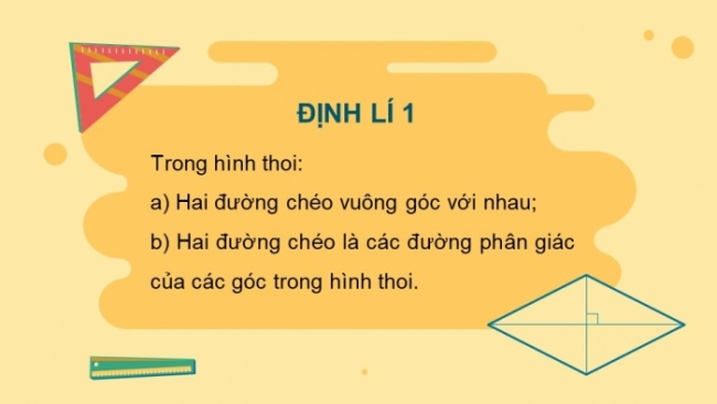 Soạn giáo án điện tử Toán 8 KNTT Bài 14: Hình thoi và hình vuông