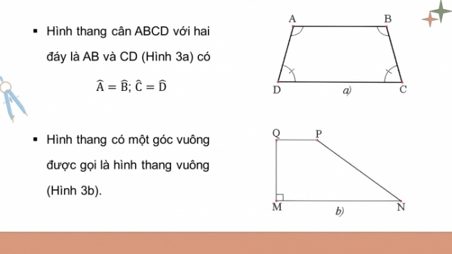 Soạn giáo án điện tử Toán 8 CTST Chương 3 Bài 3: Hình thang - Hình thang cân