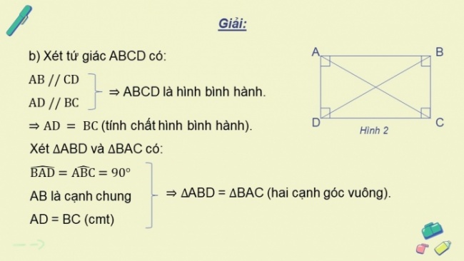 Soạn giáo án điện tử Toán 8 CTST Chương 3 Bài 5: Hình chữ nhật - Hình vuông