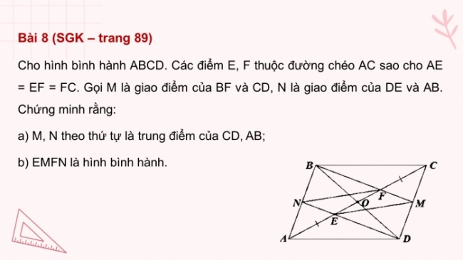 Soạn giáo án điện tử Toán 8 CTST: Bài tập cuối chương 3