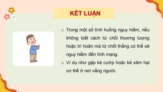 Soạn giáo án điện tử HĐTN 8 KNTT Chủ đề 3 HĐGDTCĐ 2: Kĩ năng từ chối (Tiết 2)