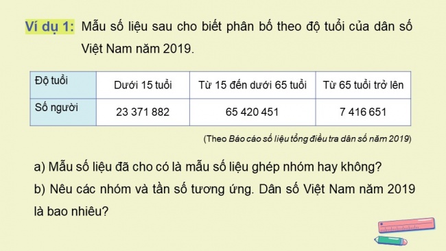 Soạn giáo án điện tử toán 11 KNTT Bài 8: Mẫu số liệu ghép nhóm