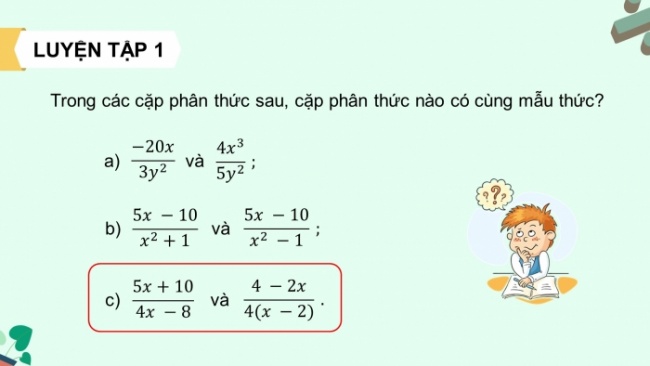 Soạn giáo án điện tử Toán 8 KNTT Bài 21: Phân thức đại số