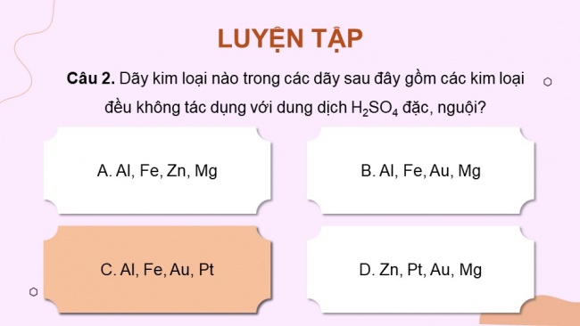 Soạn giáo án điện tử hóa học 11 KNTT Bài 8: Sulfuric acid và muối sulfate (Phần 2)