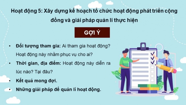 Soạn giáo án điện tử HĐTN 11 KNTT Chủ đề 5: Phát triển cộng đồng (hoạt động 5,6,7)