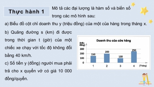 Soạn giáo án điện tử Toán 8 CTST Chương 5 Bài 1: Khái niệm hàm số