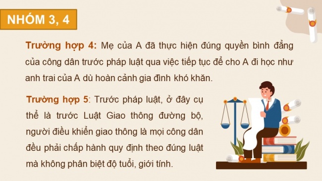 Soạn giáo án điện tử kinh tế pháp luật 11 KNTT Bài 9: Quyền bình đẳng của công dân trước pháp luật