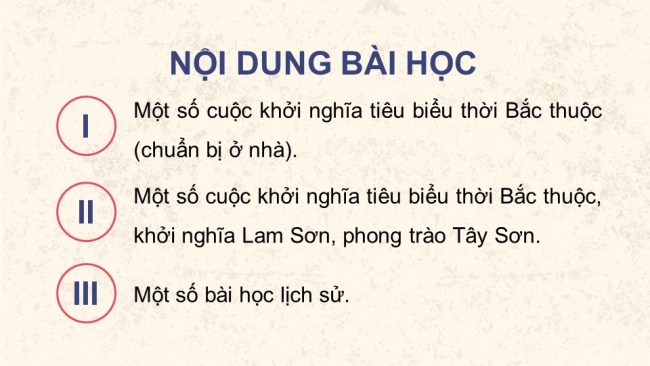 Soạn giáo án điện tử lịch sử 11 CTST Bài 8: Một số cuộc khởi nghĩa và chiến tranh giải phóng trong lịch sử Việt Nam (từ thế kỉ III TCN đến cuối thế kỉ XIX) (P1)