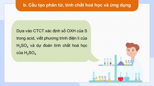 Soạn giáo án điện tử hóa học 11 CTST Bài 7: Sulfuric acid và muối sulfate