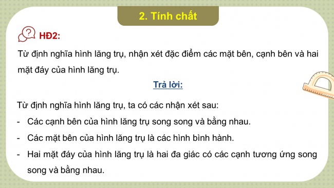 Soạn giáo án điện tử toán 11 Cánh diều Chương 4 Bài 5: Hình lăng trụ và hình hộp