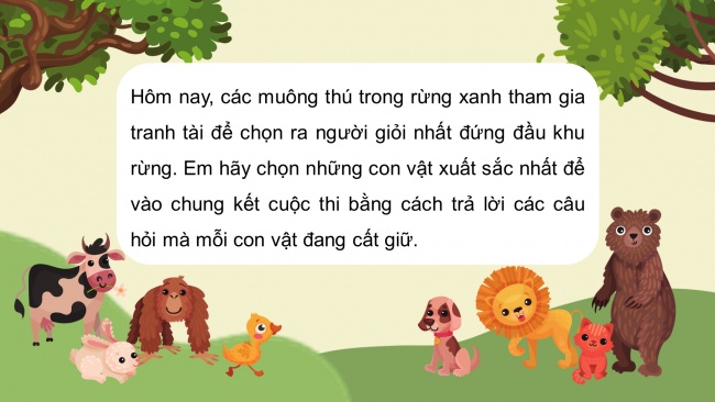 Soạn giáo án điện tử khoa học 4 cánh diều Bài 14: Nhu cầu sống của động vật và chăm sóc vật nuôi (P2)