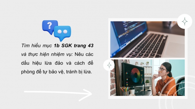 Soạn giáo án điện tử tin học ứng dụng 11 Cánh diều Chủ đề D: Phòng tránh lừa đảo và ứng xử văn hoá trên mạng