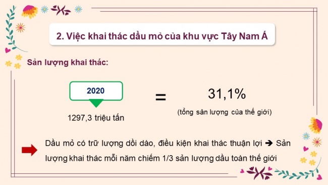 Soạn giáo án điện tử địa lí 11 Cánh diều Bài 15: Thực hành viết báo cáo về vấn đề dầu mỏ ở khu vực Tây Nam Á