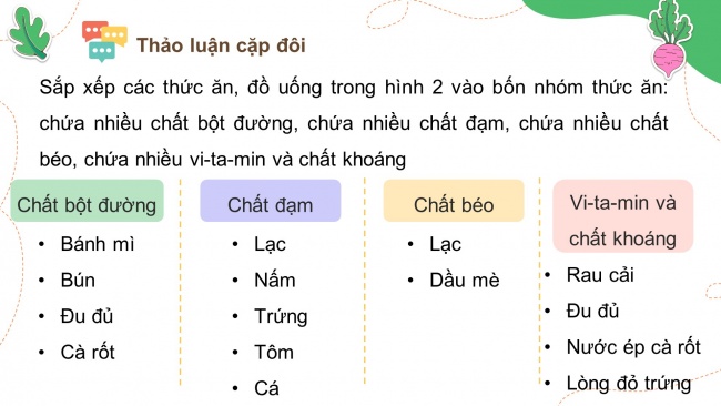 Soạn giáo án điện tử khoa học 4 KNTT Bài 23: Vai trò của chất dinh dưỡng đối với cơ thể