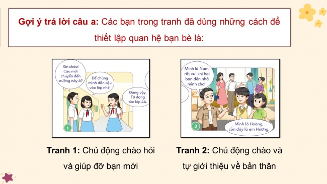 Soạn giáo án điện tử đạo đức 4 cánh diều Bài 9: Em làm quen với bạn bè