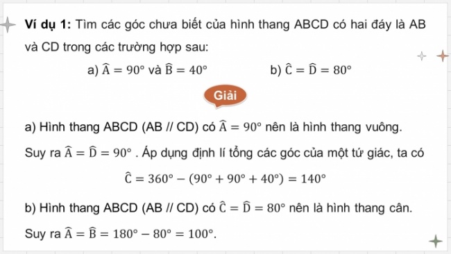 Soạn giáo án điện tử Toán 8 CTST Chương 3 Bài 3: Hình thang - Hình thang cân