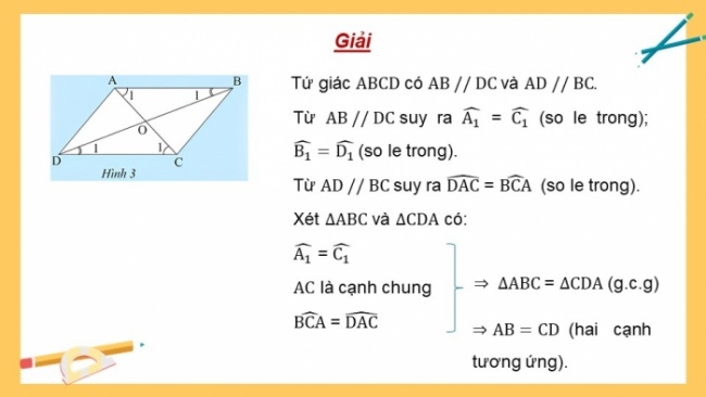 Soạn giáo án điện tử Toán 8 CTST Chương 3 Bài 4: Hình bình hành - Hình thoi