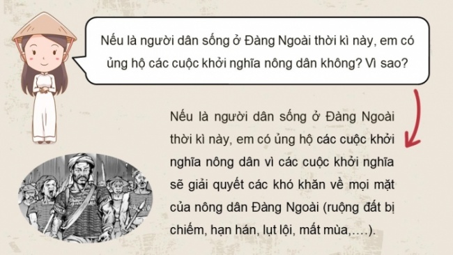 Soạn giáo án điện tử Lịch sử 8 CTST Bài 7: Khởi nghĩa nông dân ở Đàng Ngoài thế kỉ XVIII