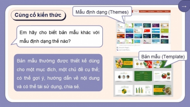 Soạn giáo án điện tử Tin học 8 KNTT Bài 11a: Sử dụng bản mẫu tạo bài trình chiếu