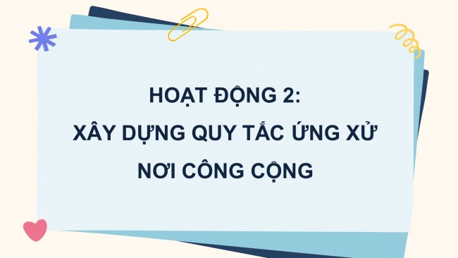 Soạn giáo án điện tử HĐTN 4 cánh diều Tuần 13: Ứng xử văn hoá nơi công cộng - Hoạt động 1, 2