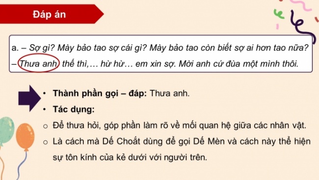 Soạn giáo án điện tử Ngữ văn 8 KNTT Bài 8 TH tiếng Việt: Thành phần biệt lập (Thành phần gọi - đáp, Thành phần chêm xen)