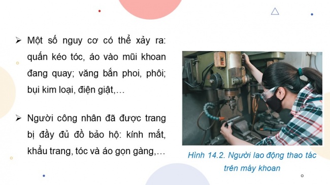 Soạn giáo án điện tử công nghệ cơ khí 11 KNTT Bài 14: An toàn lao động và bảo vệ môi trường trong sản xuất cơ khí