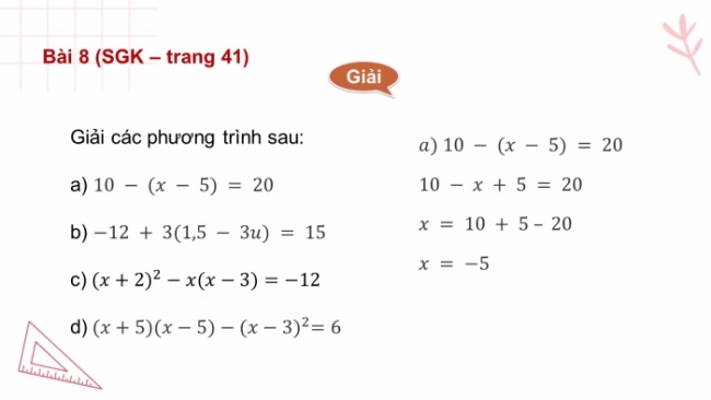 Soạn giáo án điện tử Toán 8 CTST: Bài tập cuối chương 6