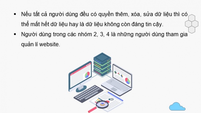 Soạn giáo án điện tử Khoa học máy tính 11 KNTT bài 15: Bảo mật và an toàn cơ sở dữ liệu