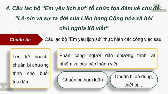 Soạn giáo án điện tử lịch sử 11 CTST Nội dung thực hành Chủ đề 2: Chủ nghĩa Xã hội từ 1917 đến nay