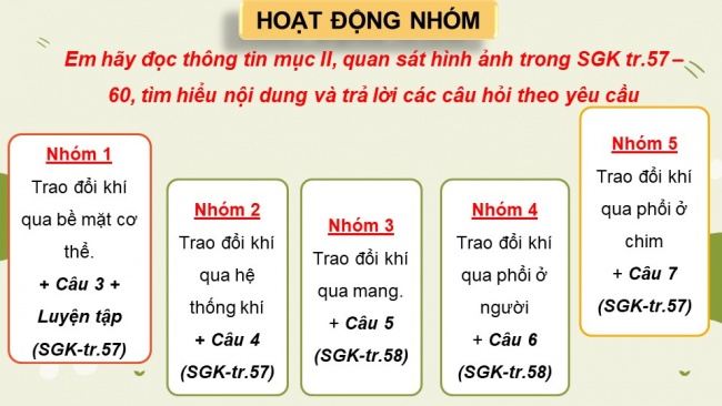 Soạn giáo án điện tử sinh học 11 CTST Bài 9: Hô hấp ở động vật