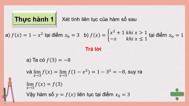 Soạn giáo án điện tử toán 11 CTST Chương 3 Bài 3: Hàm số liên tục