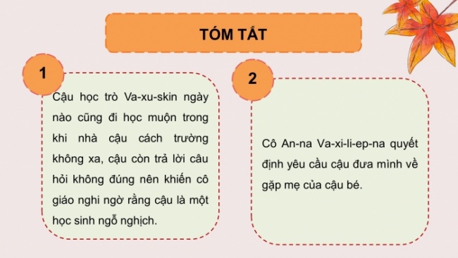 Soạn giáo án điện tử Ngữ văn 8 CTST Bài 7 Đọc 4: Cây sồi mùa đông