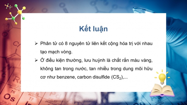 Soạn giáo án điện tử hóa học 11 CTST Bài 6: Sulfur và Sulfur dioxide