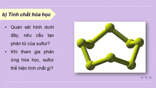 Soạn giáo án điện tử hóa học 11 Cánh diều Bài 6: Sulfur và sulfur dioxide
