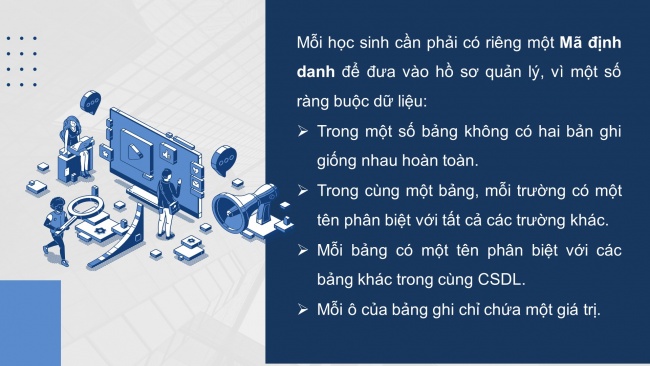 Soạn giáo án điện tử khoa học máy tính 11 Cánh diều bài 2: Bảng và khóa chính trong cơ sở dữ liệu quan hệ