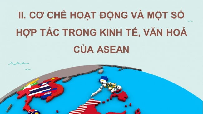 Soạn giáo án điện tử địa lí 11 Cánh diều Bài 12: Hiệp hội các nước Đông Nam Á (ASEAN)