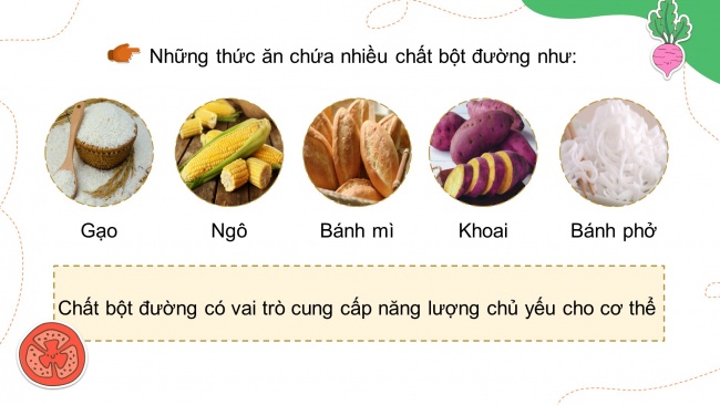 Soạn giáo án điện tử khoa học 4 CTST Bài 23: Các nhóm chất dinh dưỡng có trong thức ăn