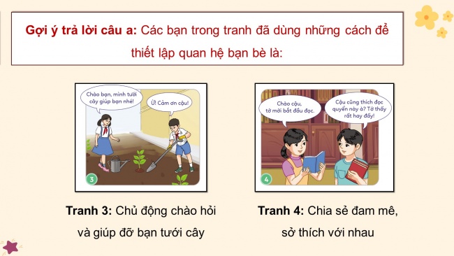 Soạn giáo án điện tử đạo đức 4 cánh diều Bài 9: Em làm quen với bạn bè