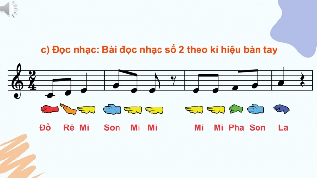 Soạn giáo án điện tử âm nhạc 4 cánh diều Tiết 15: Đọc nhạc: Bài đọc nhạc số 2; Vận dụng