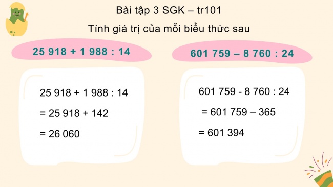 Soạn giáo án điện tử toán 4 cánh diều Bài 45. Luyện tập