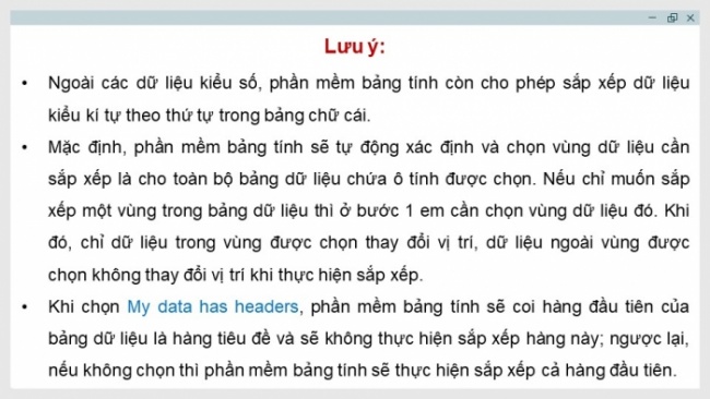 Soạn giáo án điện tử Tin học 8 CTST Bài 6: Sắp xếp, lọc dữ liệu