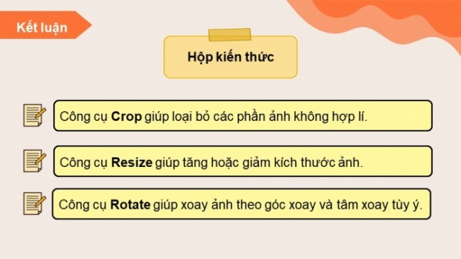 Soạn giáo án điện tử Tin học 8 KNTT Bài 9b: Thay đổi khung hình, kích thước ảnh