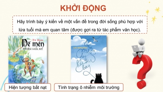 Soạn giáo án điện tử Ngữ văn 8 KNTT Bài 7 Nói và nghe: Thảo luận ý kiến về một vấn đề đời sống phù hợp với lứa tuổi (được gợi ra từ tác phẩm văn học đã học)