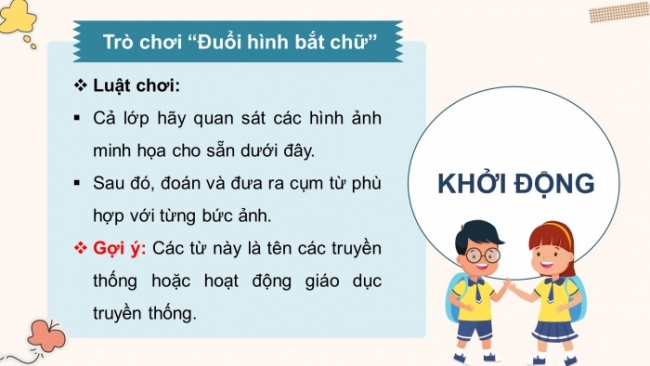 Soạn giáo án điện tử HĐTN 8 KNTT Chủ đề 6 HĐGDTCĐ 1: Tham gia các hoạt động giáo dục truyền thống và phát triển cộng đồng ở địa phương (Tiết 1)