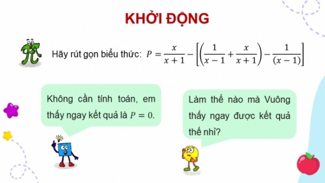 Soạn giáo án điện tử Toán 8 KNTT Bài 23: Phép cộng và phép trừ phân thức đại số