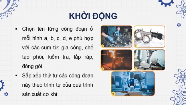 Soạn giáo án điện tử công nghệ cơ khí 11 KNTTBài 11: Quá trình sản xuất cơ khí