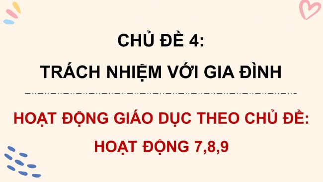 Soạn giáo án điện tử HĐTN 11 KNTT Chủ đề 4: Trắc nghiệm với gia đình - Hoạt động 7,8,9